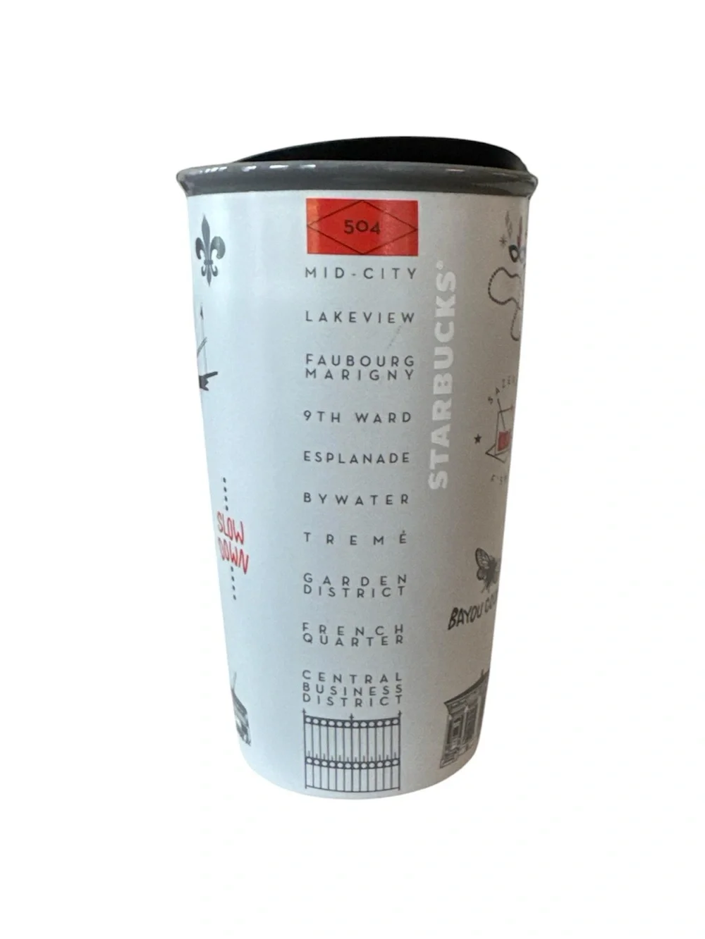 Starbucks New Orleans 300th Anniversary Tricentennial Ceramic Tumbler Rare
